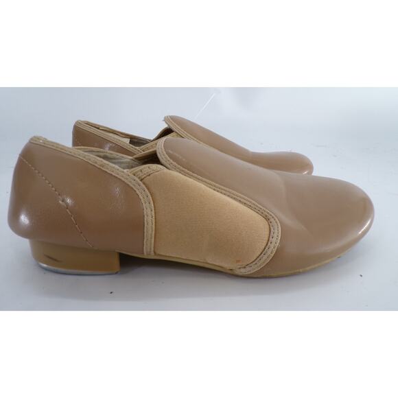 Dance Tap Shoes Revolution 536 Tan 2M Little Kid Full Sole Student Man Made - Picture 1 of 6